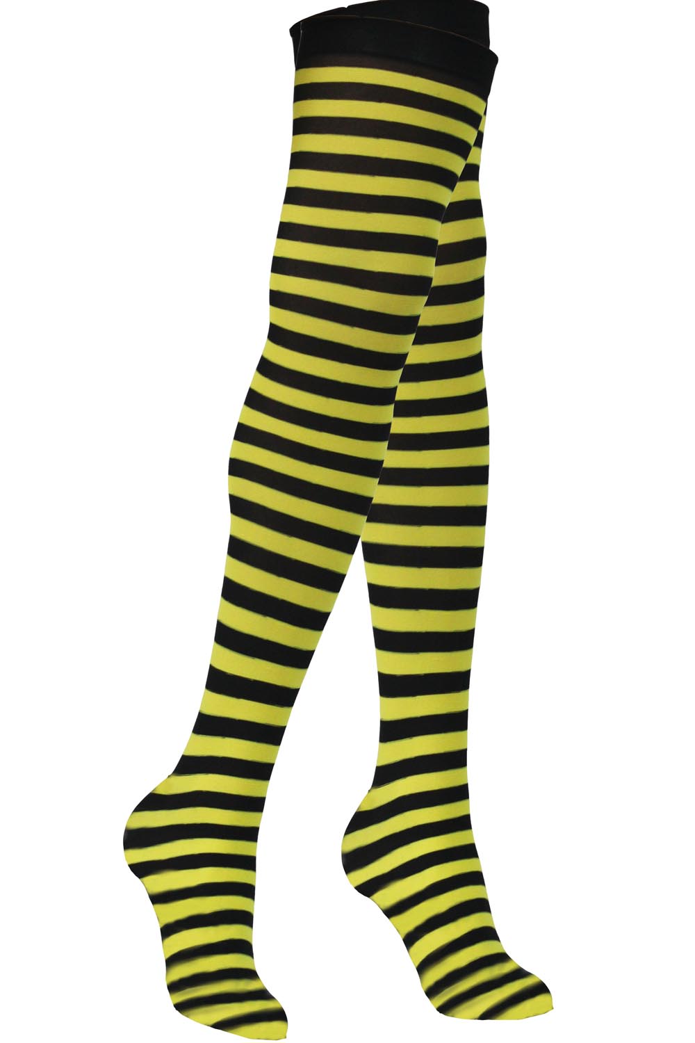 CALZE PARIGINE RIGATE GIALLO NERO DONNA